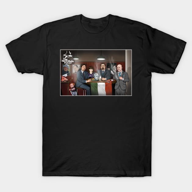 The Horror Mafia Podcast Animated Design T-Shirt by Horrorphilia